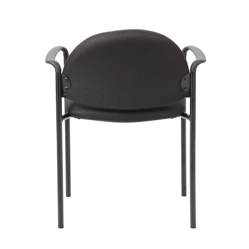 Wade Diamond Stackable Chair, Molded Cap, Waterfall Seat, Black Crepe