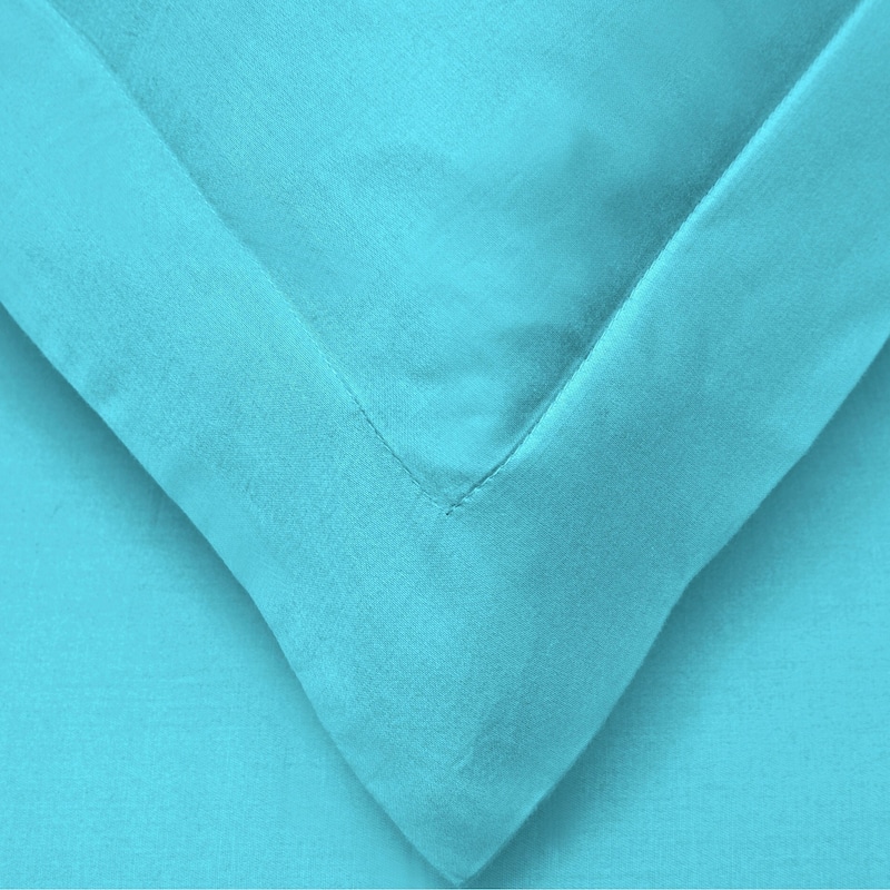 Superior 300 Thread Count Combed Cotton Sateen Duvet Cover Set - Teal - King - Cal King