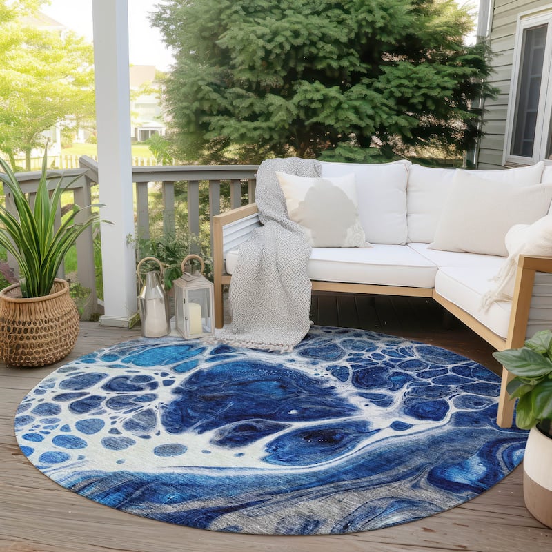 Machine Washable Indoor/ Outdoor Chantille Contemporary Rug