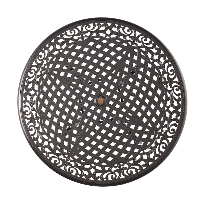 Hallandale Sarasota Aluminum Dining Set by Christopher Knight Home