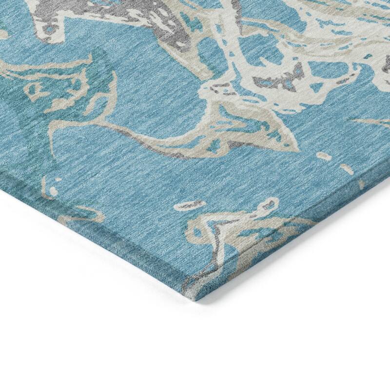HomeRoots Abstract Transitional Rectangle Outdoor Rug