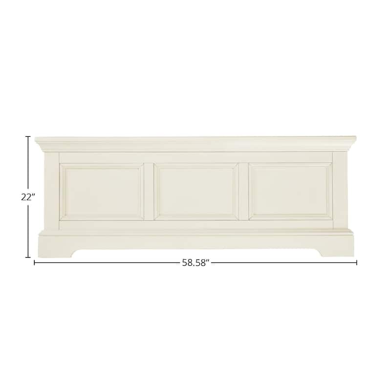 Hanley 59" Wide Low Profile Footboard, Chalk