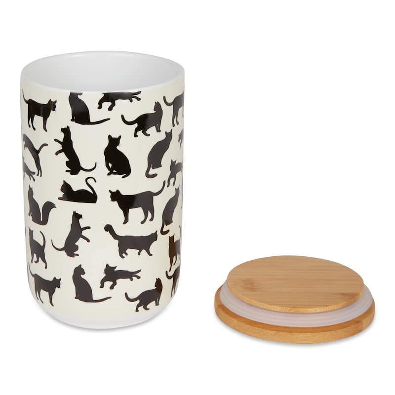 Bone Dry Cats Meow Ceramic Treat Canister