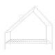 preview thumbnail 20 of 18, Full Size Metal House Platform Bed with Roof and Chimney