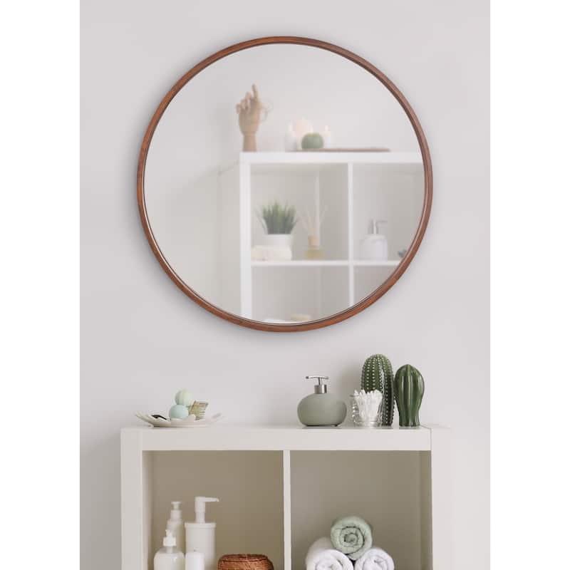Kate and Laurel Valenti Round Framed Mirror