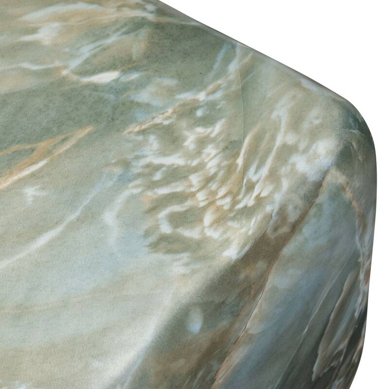 Quadra Cube Concrete Side Table with Marble Finish