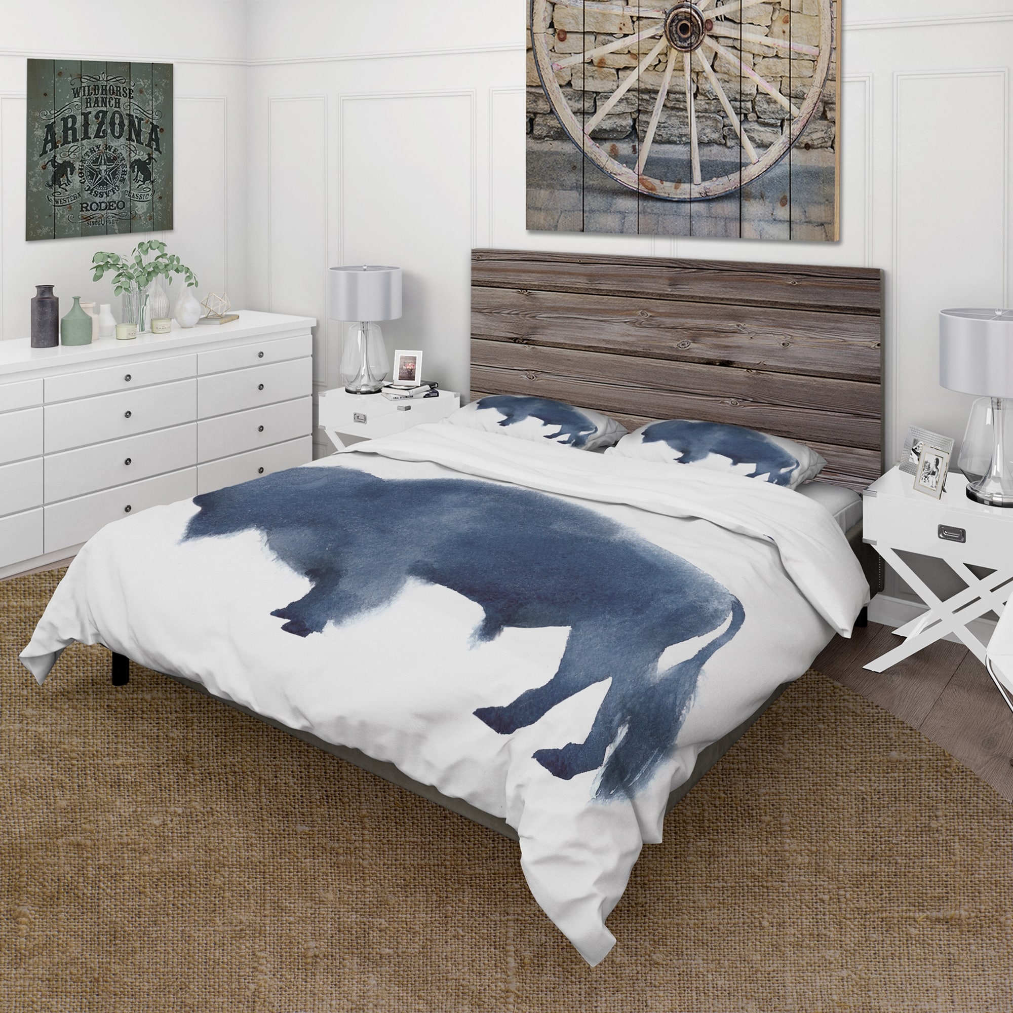 white farmhouse duvet cover