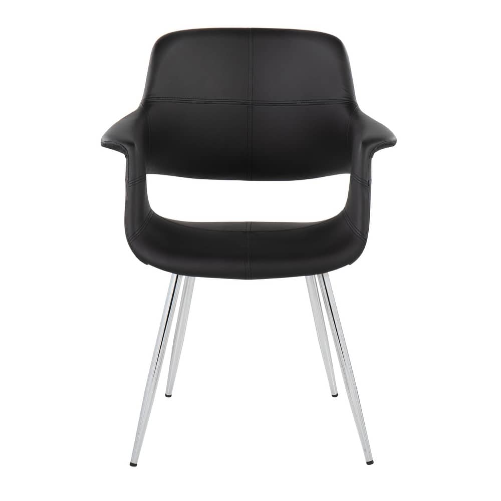 Silver Orchid Fauske Upholstered Chair with Metal Legs - Set of 2