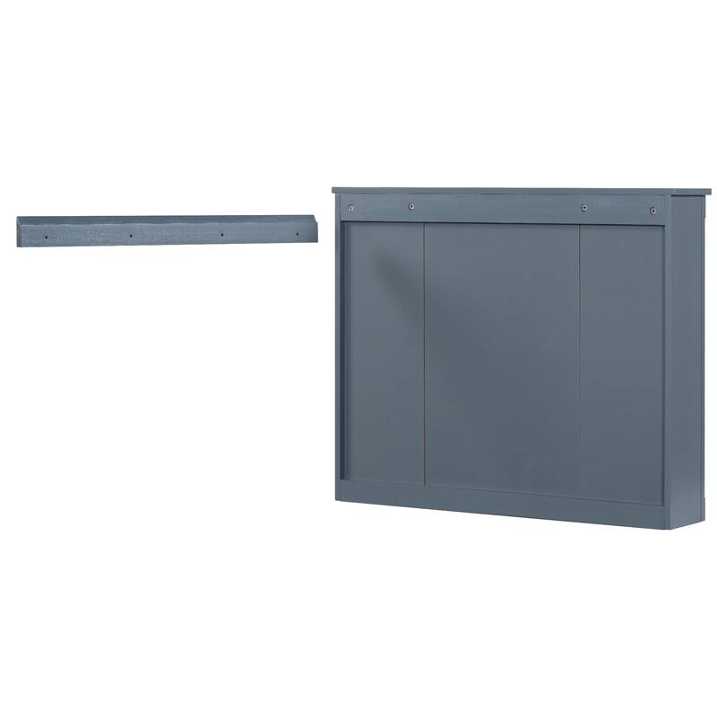 GDFStudio - Barrister Modern Wall-Mounted Bathroom Storage Cabinet with Mirror and Open Shelves (No Bathroom Vanity) - 35"W