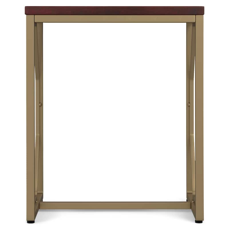 WYNDENHALL Ebsen Contemporary 20 inch Wide Metal and Wood Accent Side Table