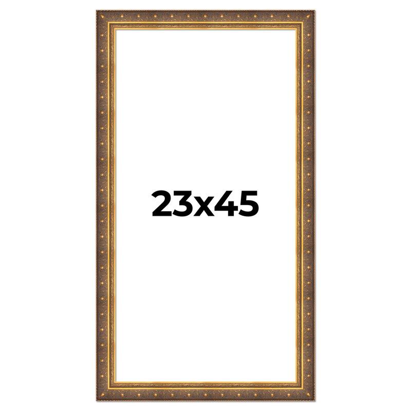 23x45 Frame Vintage Gold Solid Wood Picture Frame | 2.5 Inch Moulding