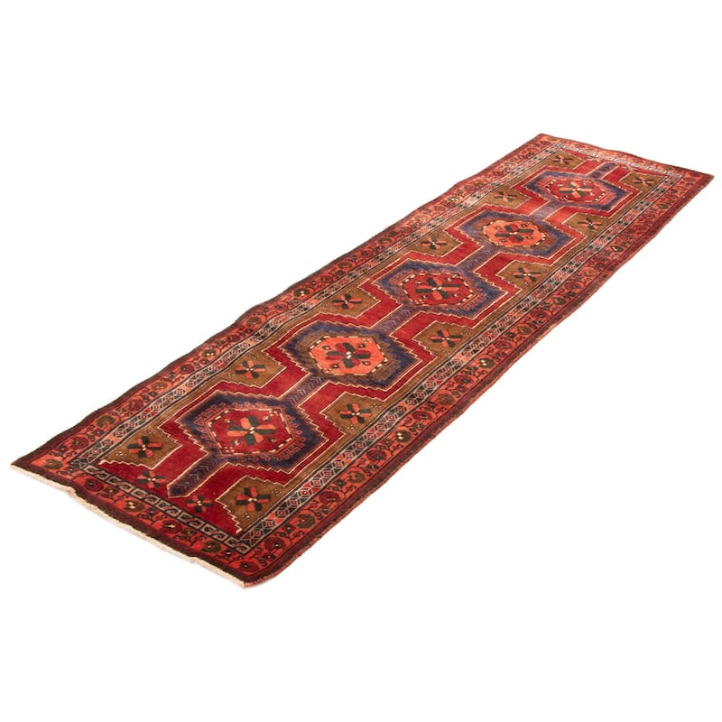 ECARPETGALLERY Hand-knotted Konya Anatolian Red Wool Rug - 3'4 x 10'11