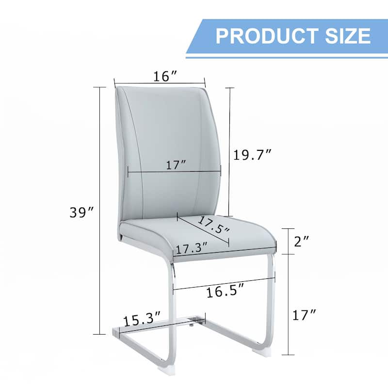 PU High Resilience Dining Chair(Set of 6)