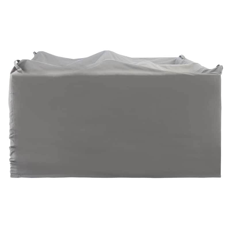 SAFAVIEH Outdoor Lilah 4-Piece Set Grey Cover - 50.4" W x 53.1" L x 30.7" H - 50Wx53Dx31H