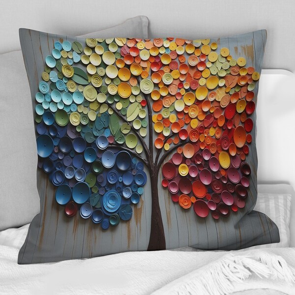 A Pair of Rainbow Tree Pillow Shams Blue King［並行輸入品］ : A Pair of Rainbow Tree Pillow Shams (Queen, Yellow