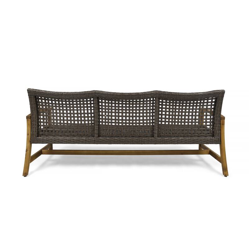 1-Piece Acacia Wood Patio Sofa