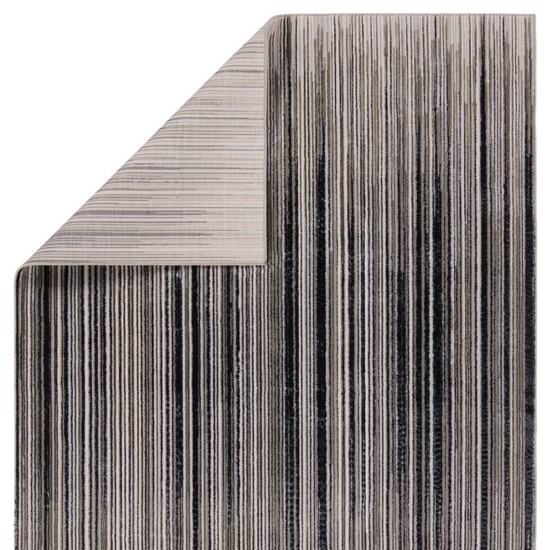 Pekar Striped Gray/Cream Rug