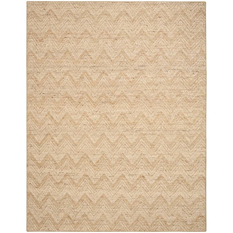 DKNY Pure Purl Modern Chevron Indoor Rug - Beige Ivory - 5'3" x 7'3"