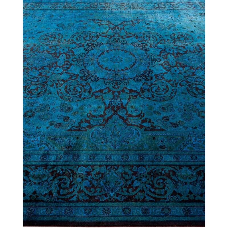 Overton Hand Knotted Wool Vintage Inspired Modern Contemporary Overdyed Red Area Rug - 8' 2" x 10' 2"