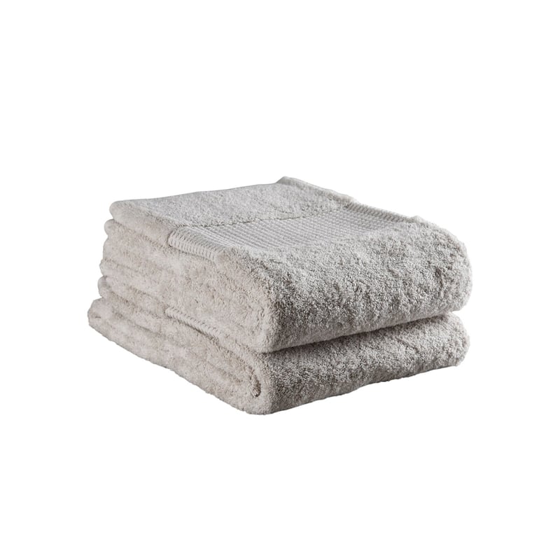 HomeRoots Set of Two Beige Cotton 16" X 30" Quick Dry Terry Cloth Hand Towels - 30.00' X '16.00' X '1.00