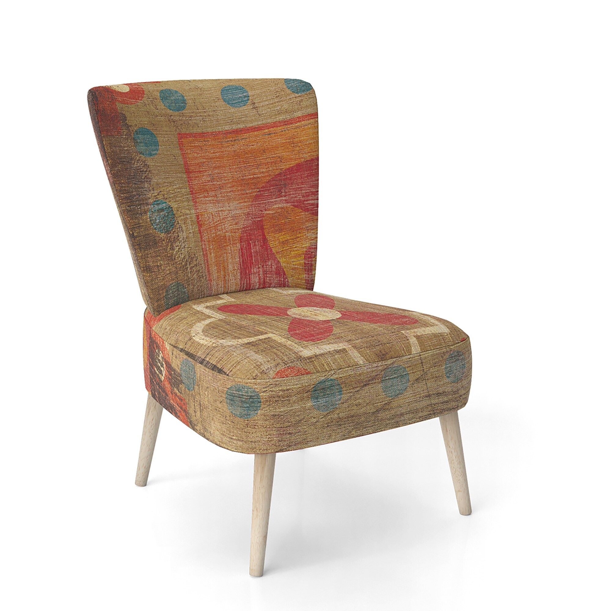 Designart "Moroccan Orange Tiles Collage II" Upholstered - Picture 18 of 20