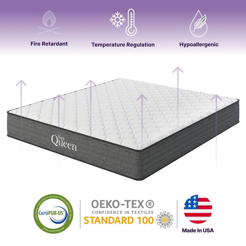 Perfect Series 12 Inch Queen Cooling Gel Hybrid Mattress Breathable Motion Isolating Mattress