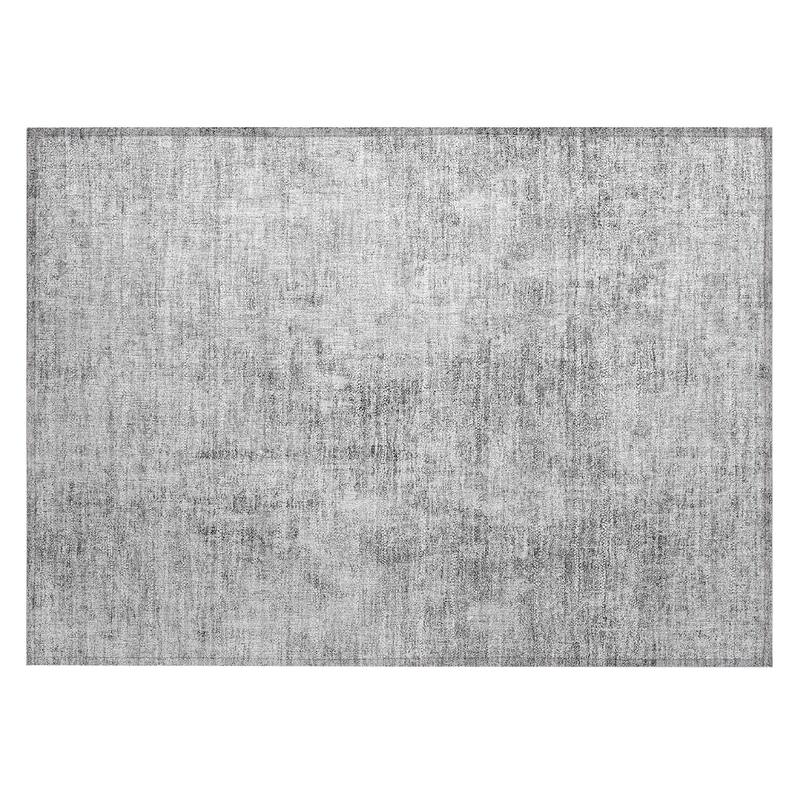 Machine Washable Indoor/ Outdoor Chantille Abstract Solid Rug