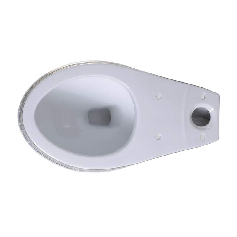 India Reserve White Porcelain Elongated Bathroom Toilet Bowl Green and Gold Design