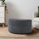preview thumbnail 91 of 96, Upholstered Chenille Boucle Half Moon Storage Ottoman with Tray