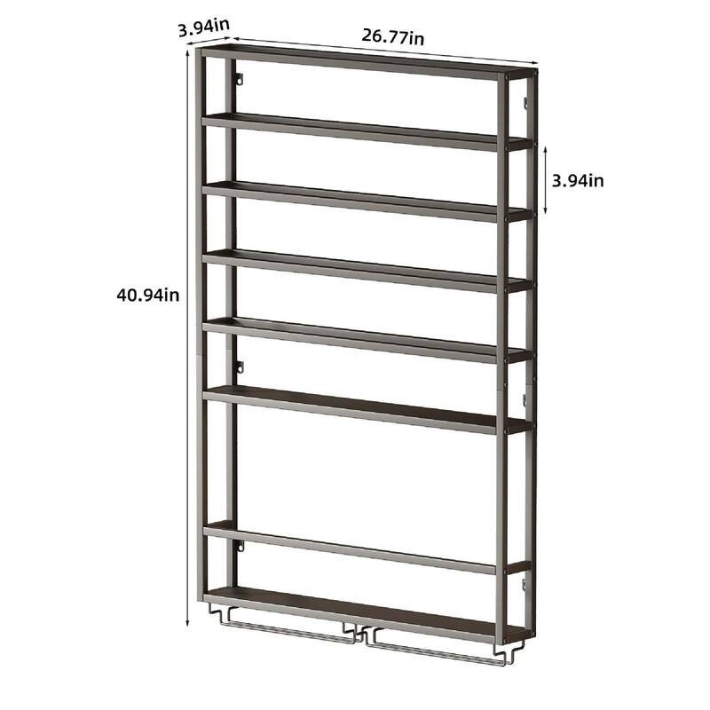 Wall Mount Wine Rack - 26.8"D x 4"W x 41"H