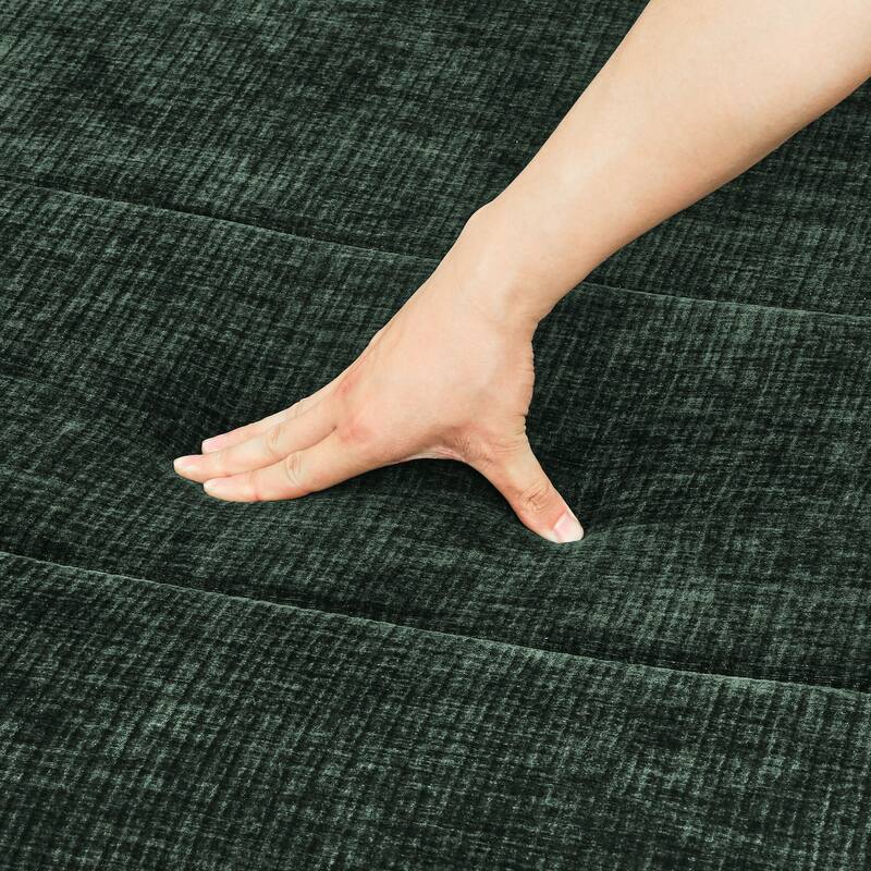 88"W 3-Seater Sofa Chenille Upholstered Couch Modern Loveseat Sofa Wooden Frame Sofa for Living Room