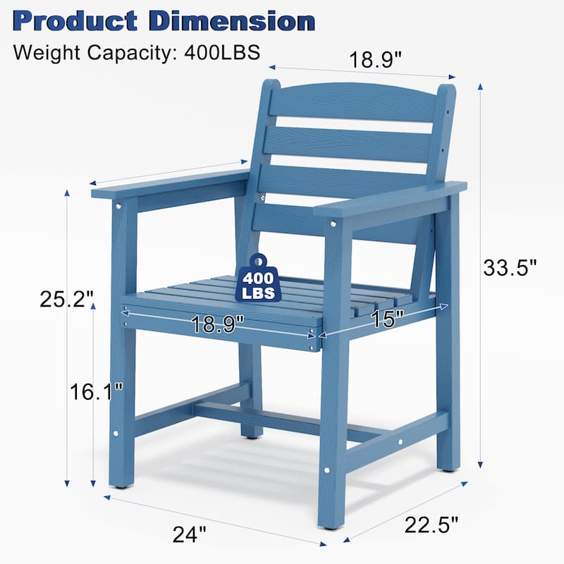 7-Piece HDPE Outdoor Dining Table Sets