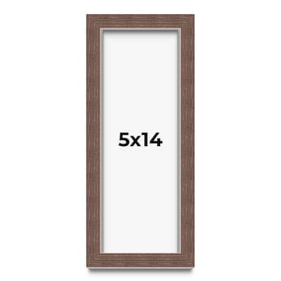 5x14 In Shadow Box Frame Brown | 1.125 inches Deep Real Wood Rustic