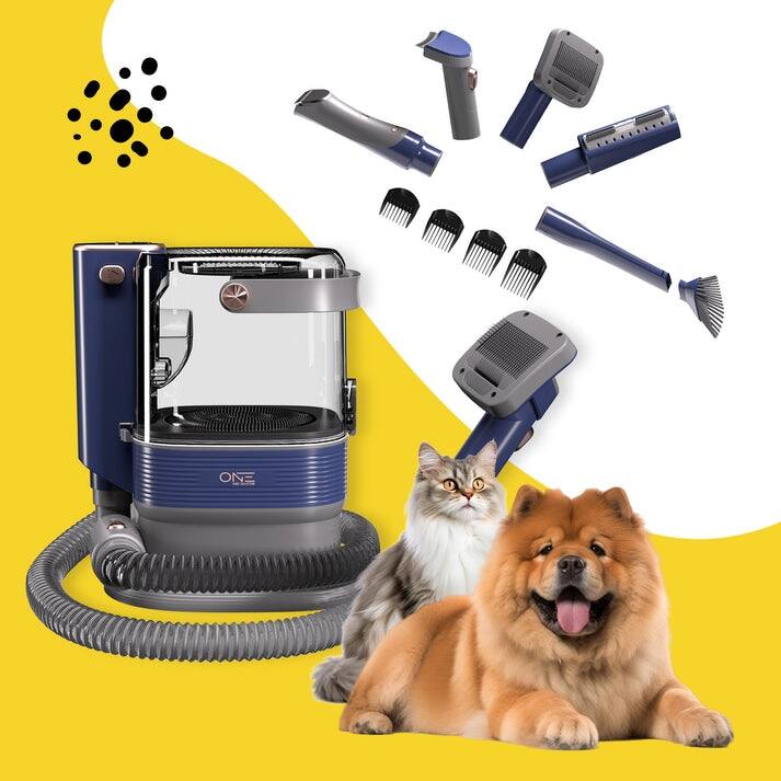 Premium Dog Grooming Kit, Pet Grooming Vacuum & Dog Clippers & Dog Brush for Shedding with 5 Grooming and Cleaning Tools