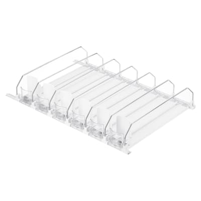 6pcs Self-Pushing Soda Can Dispenser Drink Organizer for Fridge Pantry, White