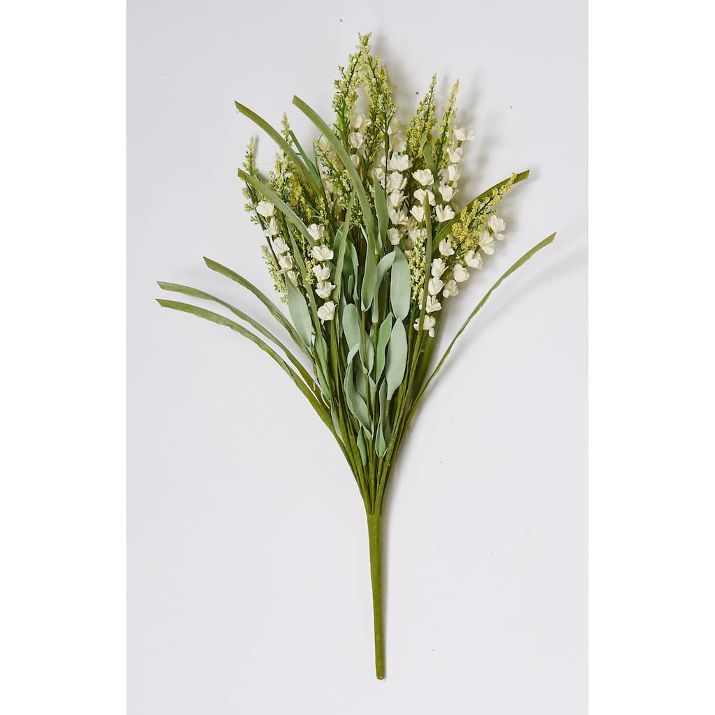 21" Flower Bush, Ivory - 21