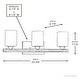 preview thumbnail 6 of 5, Luxury Mid-Century Modern Bathroom Vanity Light, 7.875"H x 23.625"W, with Art Deco Style, Charcoal Finish by Urban Ambiance