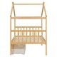 preview thumbnail 27 of 72, Creativity House Bed Twin Size Frame with 2 Wood Drawers for Boys Girls, Wood Platform Bed with Roof No Box Spring Needed