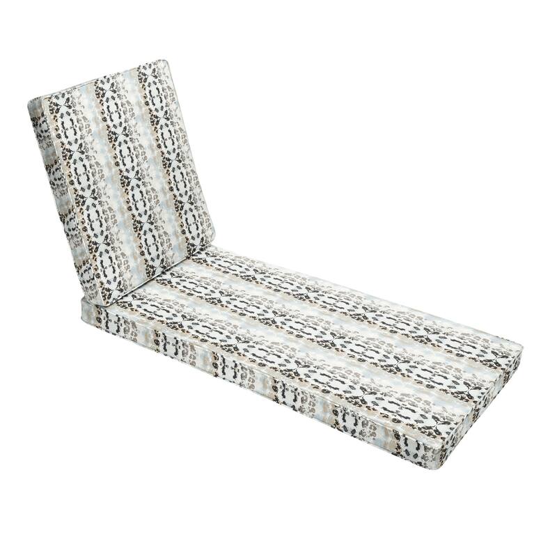 Sorra Home Ombre Animal Indoor/Outdoor Corded Chaise Lounge Cushion