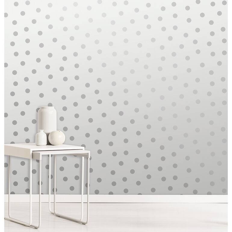 Fine Decor Cece Silver Starlight Spots Wallpaper