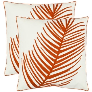 Fern 18-inch White Decorative Pillows (Set of 2)