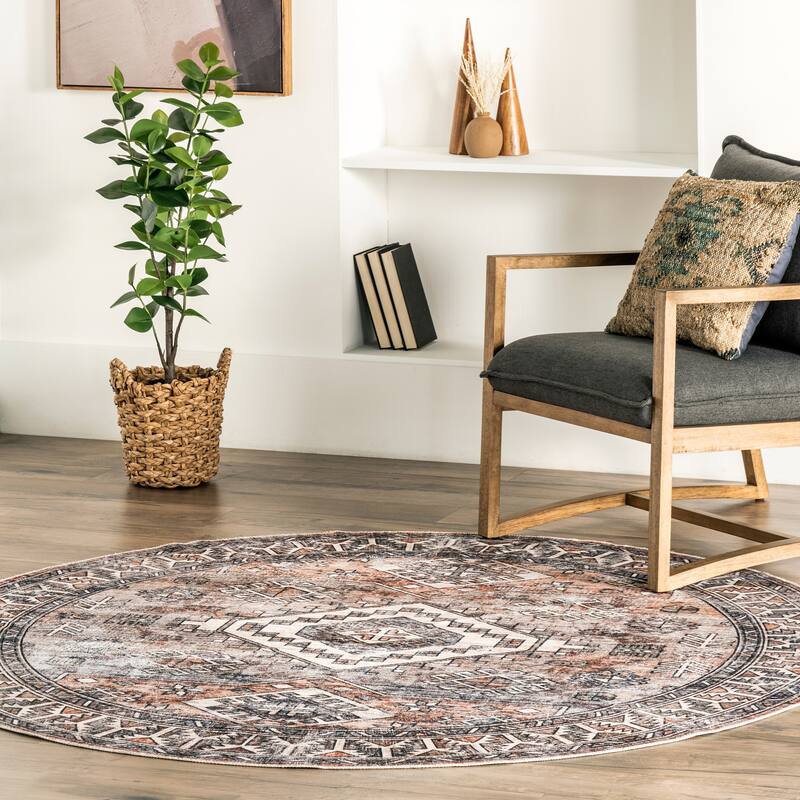 Nuloom Layana SplashGuard Geometric Machine Washable Area Rug