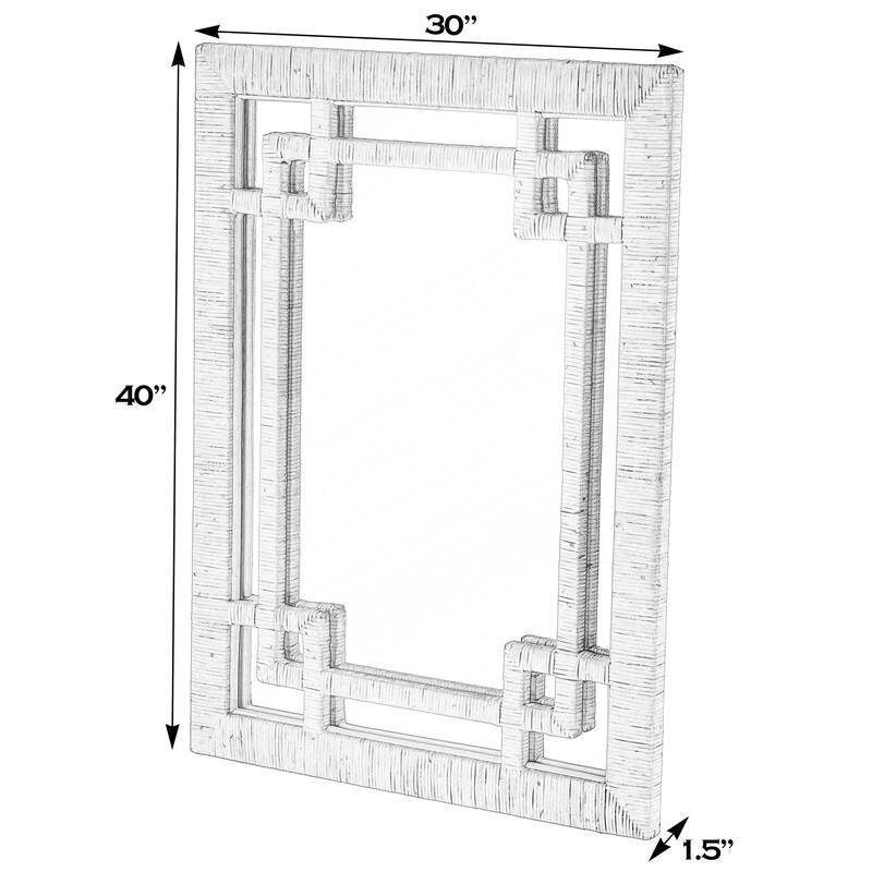 Hana Woven Rattan Wall Mirror