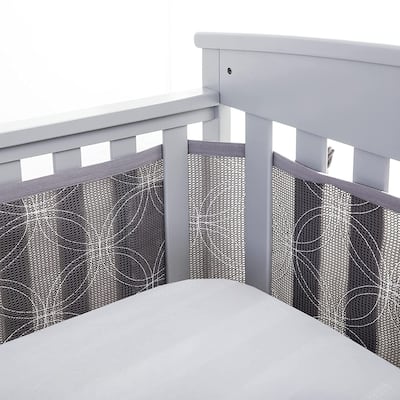 BreathableBaby Breathable Mesh Liner for Full-Size Cribs, Deluxe 4mm Mesh (Size 4FS Covers 3 or 4 Sides)