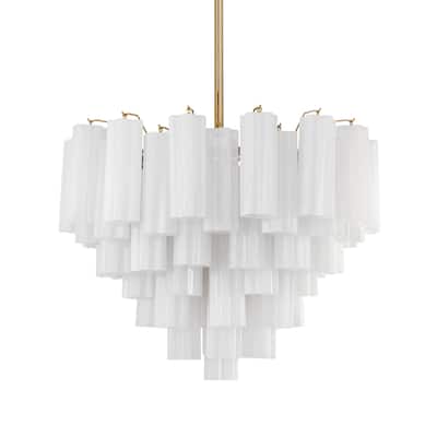 Crystorama Lighting Group ADD-312-WH Addis 12 Light 27" Wide Waterfall