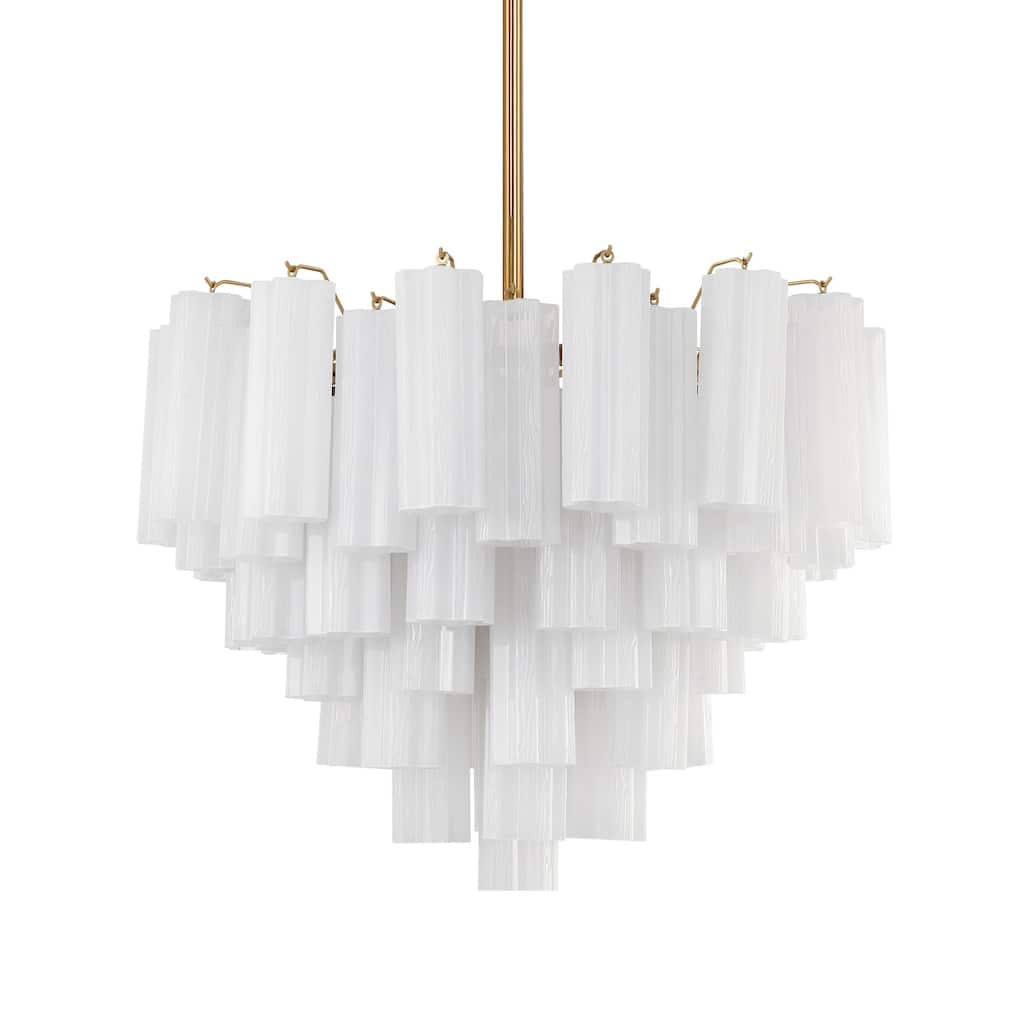 Crystorama Lighting Group ADD-312-WH Addis 12 Light 27" Wide Waterfall