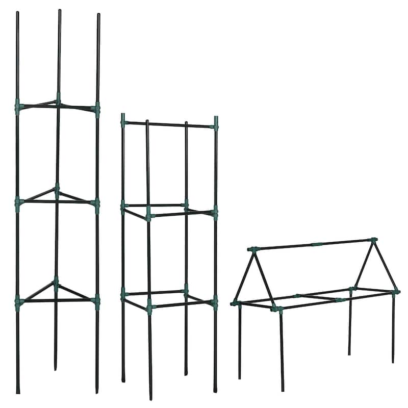 3 Pack Tomato Cage Set, 72 Inch DIY Tomato Plant SuPPort Trellis, Tomato Trellis For Climbing Vegetables, Flowers and Fruits - Metal