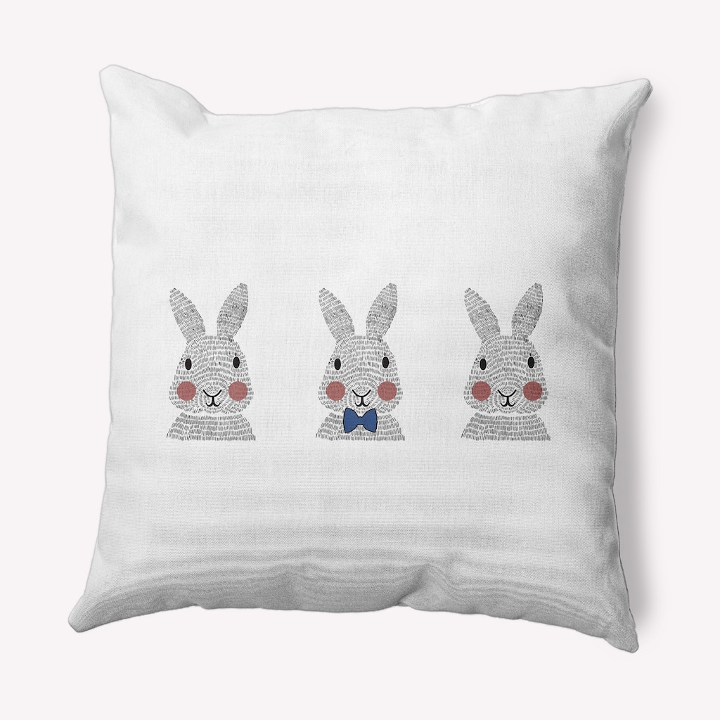 Bunny Triplets Easter Decorative Throw Pillow