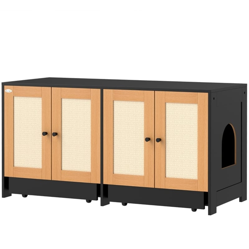 Cat Litter Box for Dual-purpose as Litter Box and Stylish End Table - 47.2"L x 19.7"W x 24.2"H