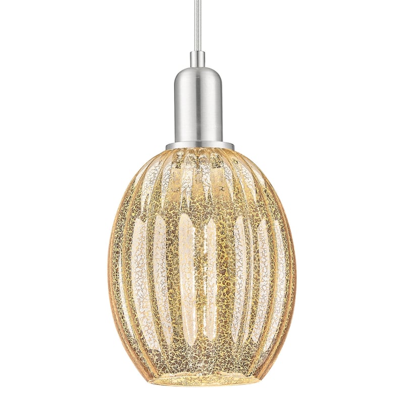 Innovations Lighting 716-1P-G459-6ME Preston 6" Wide Cord Hung Mini - Brushed Satin Nickel